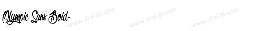 Olympic Sans Boid字体转换